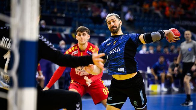 Argentina jugó un gran partido ante Macedonia del Norte y avanza en el Mundial de handball.