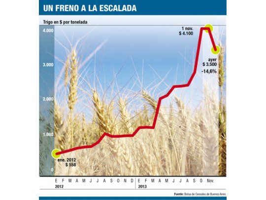 Se desplomó 15% el trigo (precio aún es alto y bajará más)