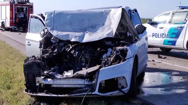 La camioneta Audi Q5 después del choque fatal.