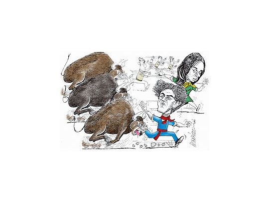 Cristina de Kirchner y Martín Lousteau.