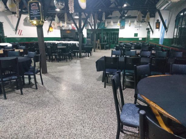 Las mesas de El Ferroviario en época de pandemia.