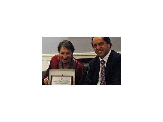 Sandro y Daniel Scioli