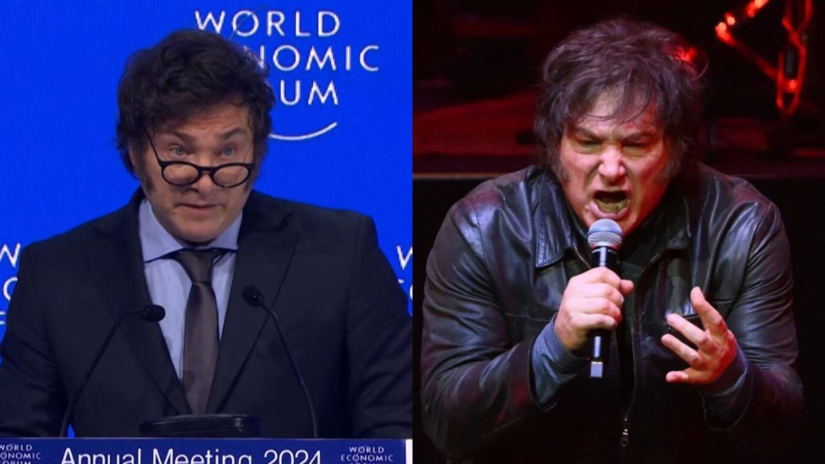 Javier Milei y Jenofonte en Davos