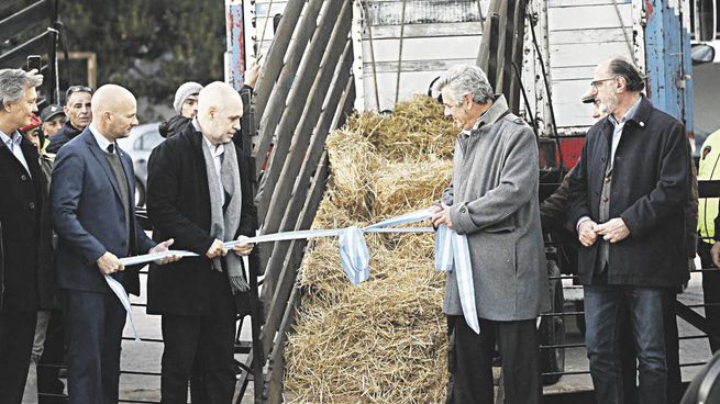 Palermo. Horacio R. Larreta participó ayer de la apertura de la Exposición Rural.