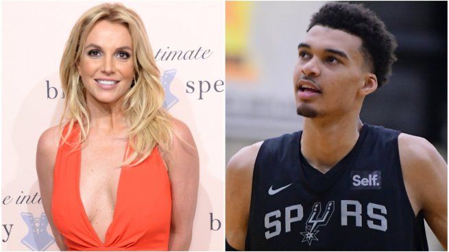 Britney Spears y Victor Wembanyama.