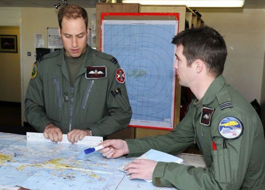 El heredero al trono británico comenzó sus ejercicios militares en Malvinas (foto 1)