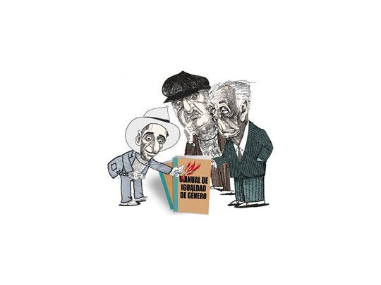 Enrique Santos Discépolo, Pablo Neruda y Jorge Luis Borges.