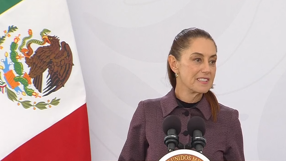 Claudia Sheinbaum en la Mañanera de este lunes.