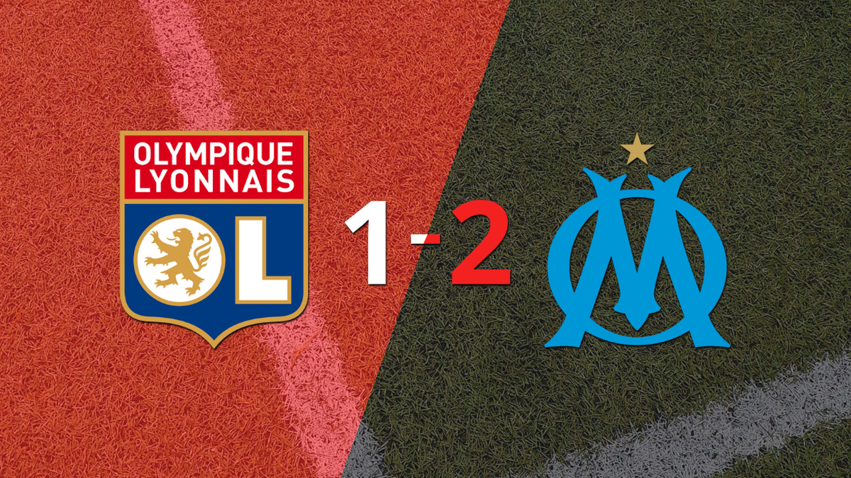Olympique de Marseille won 2-1 on their visit to Olympique Lyon