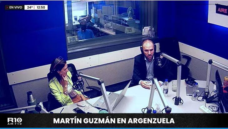 Martín Guzmán, en Radio 10.