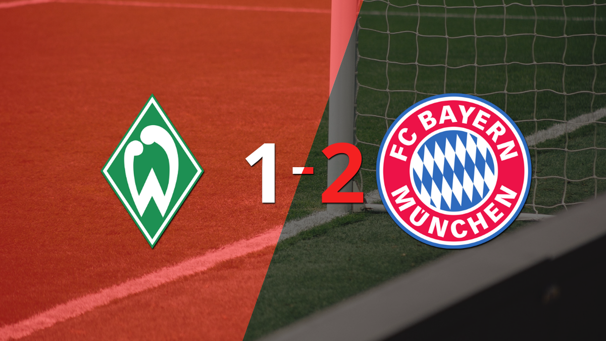 Bayern Munich won 2-1 on their visit to Werder Bremen