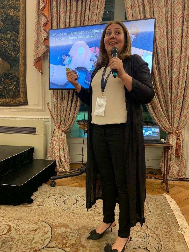 María Elena Pignataro en la presentación realizada en la Embajada de Reino Unido en Buenos Aires. María Elena Pignataro en la presentación realizada en la Embajada de Reino Unido en Buenos Aires.