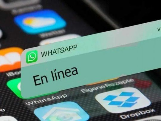 En linea de WhatsApp.