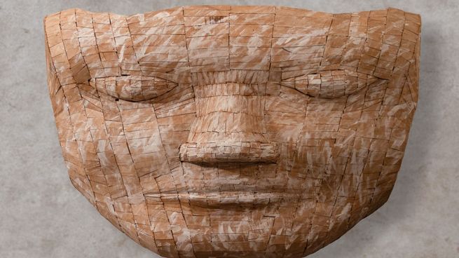 Guardián, de Claudio Barragán, en su muestra en Espacio Pinasco.