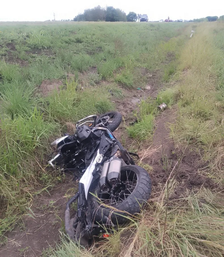 Así quedó la moto de Maidana.