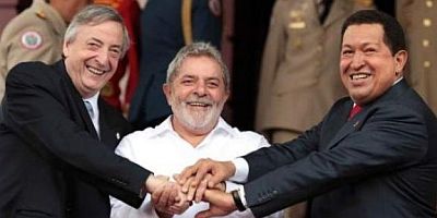Kirchner, Lula y Chávez.