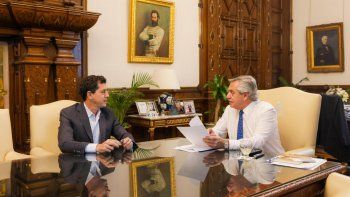 Alberto Fernández se mostró junto a Wado de Pedro mientras se debate el acuerdo con el FMI.