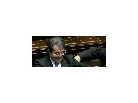 Romano Prodi, ayer, tras la votación en la Cámara de Diputados.