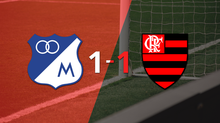 Millonarios logró sacar el empate de local frente a Flamengo