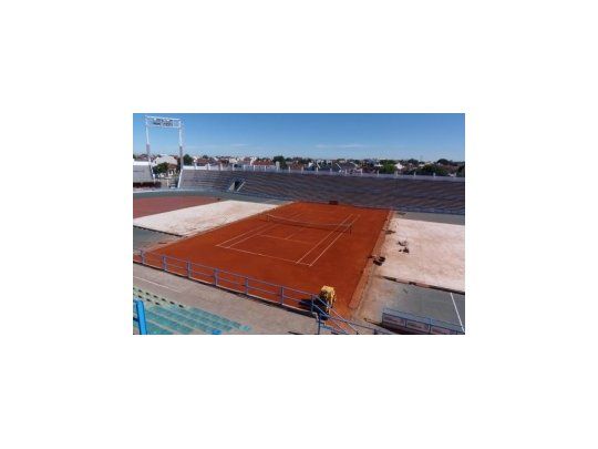 Así avanzan las obras en el patinódromo de Mar del Plata. (Foto gentileza: mdphoy.com)