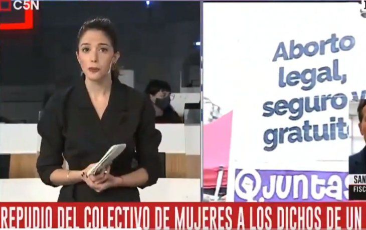 Santiago Terán, quien había declarado que las mujeres deberían armarse para evitar femicidios, maltrató al aire a la periodista de C5N, Luli Trujillo.