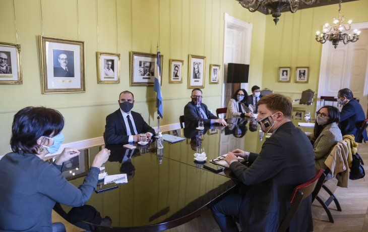 Reunión del gabinete económico en Casa Rosada.