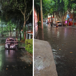 Una madrugada pasada por agua en CDMX. Una madrugada pasada por agua en CDMX.