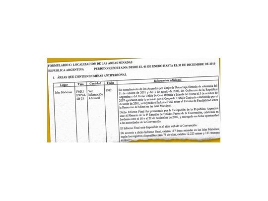 Malvinas: otra deuda inglesa, demora en levantar las minas