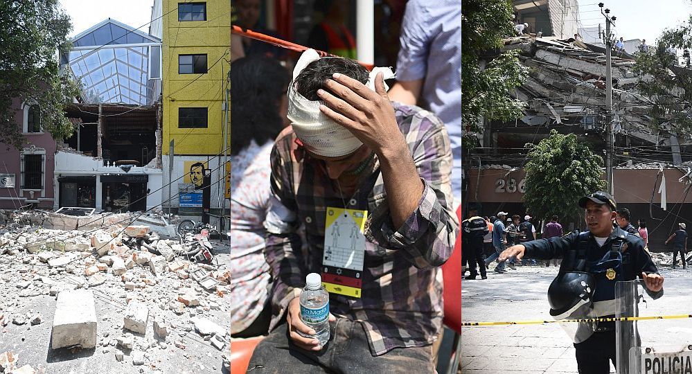 Devastador sismo golpeó el centro de México y dejó al menos 142 muertos (foto 1)