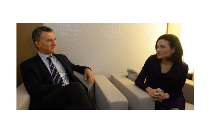 Mauricio Macri y Sheryl Sandberg