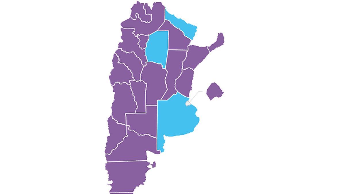 Mapa electoral resultados balotaje elecciones 2023, provincia por
