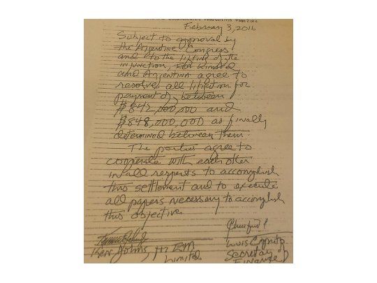 Sorprendió que la nota del mediador Daniel Pollack estaba manuscrita.