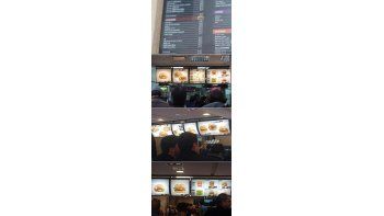 El precio del Big Mac congelado sólo se promociona en los cuadros tarifarios. En las marquesinas principales, los clientes solo pueden optar entre los combos más caros. Incluso, McDonald`s ofrece un Triple Mac, pero no muestra el popular Big Mac a 21 pesos.