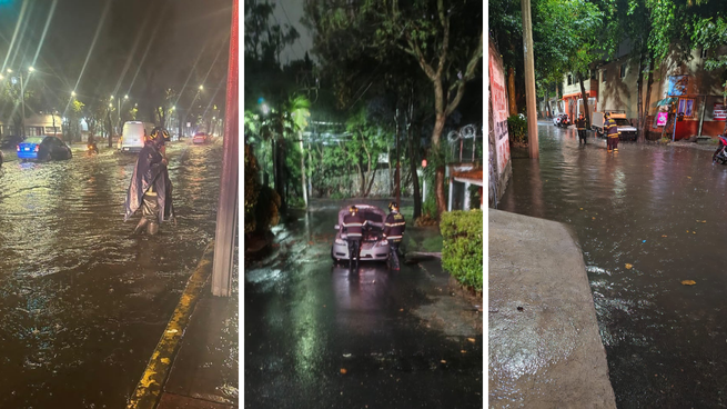 Una madrugada pasada por agua en CDMX.