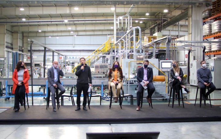 Escenario. Los anuncios de ayer fueron en el Parque Industrial de Pilar.