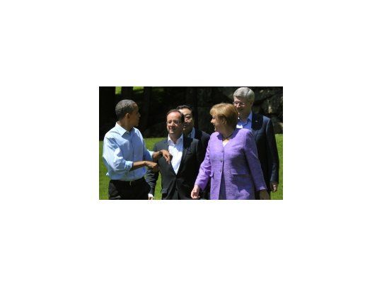 Barack Obama (EEUU), François Hollande (Francia), Yoshihiko Noda (Japón), Angela Merkel (Alemania) y Stephen Harper (Canadá).