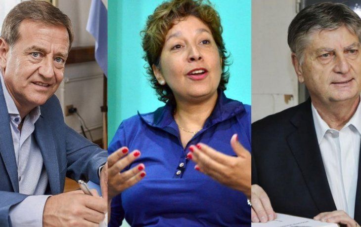Rodolfo Su&aacute;rez, Arabela Carreras y Sergio Ziliotto