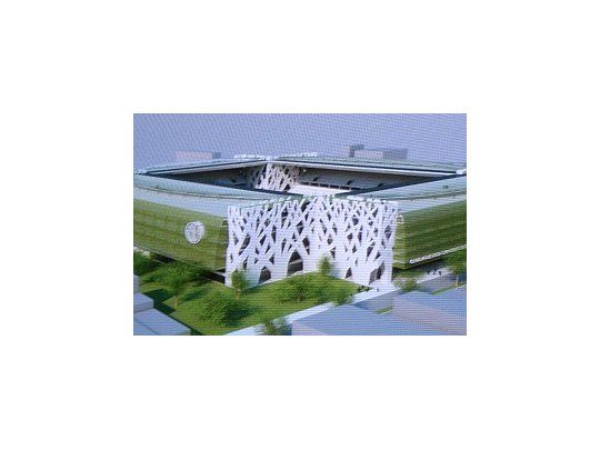 Maqueta del Nuevo Viejo Gasómetro.