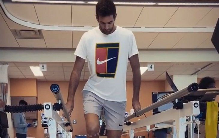 Del Potro dio los primeros pasos en su recuperación
