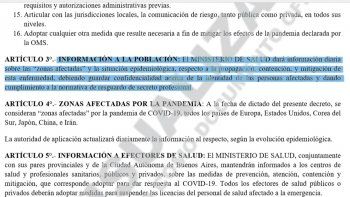 los detalles del decreto: aislamiento obligatorio, sanciones a los que no cumplen y suspension de vuelos