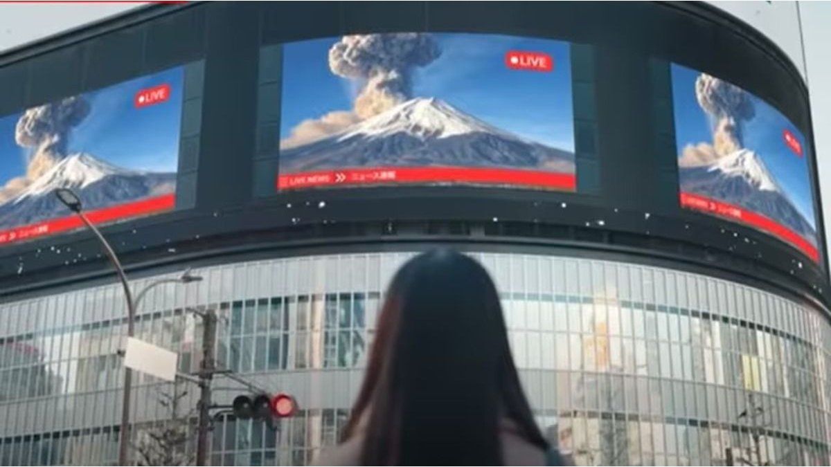 The impressive video created by the Tokyo government with AI to show the consequences of an eruption of Mount Fuji