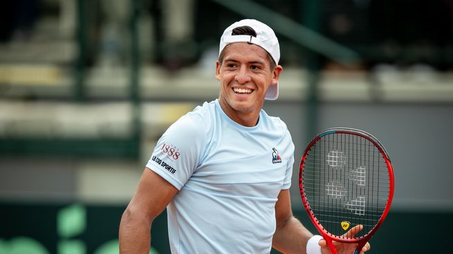 Sebastián Báez y un debut inovidable en la Copa Davis.