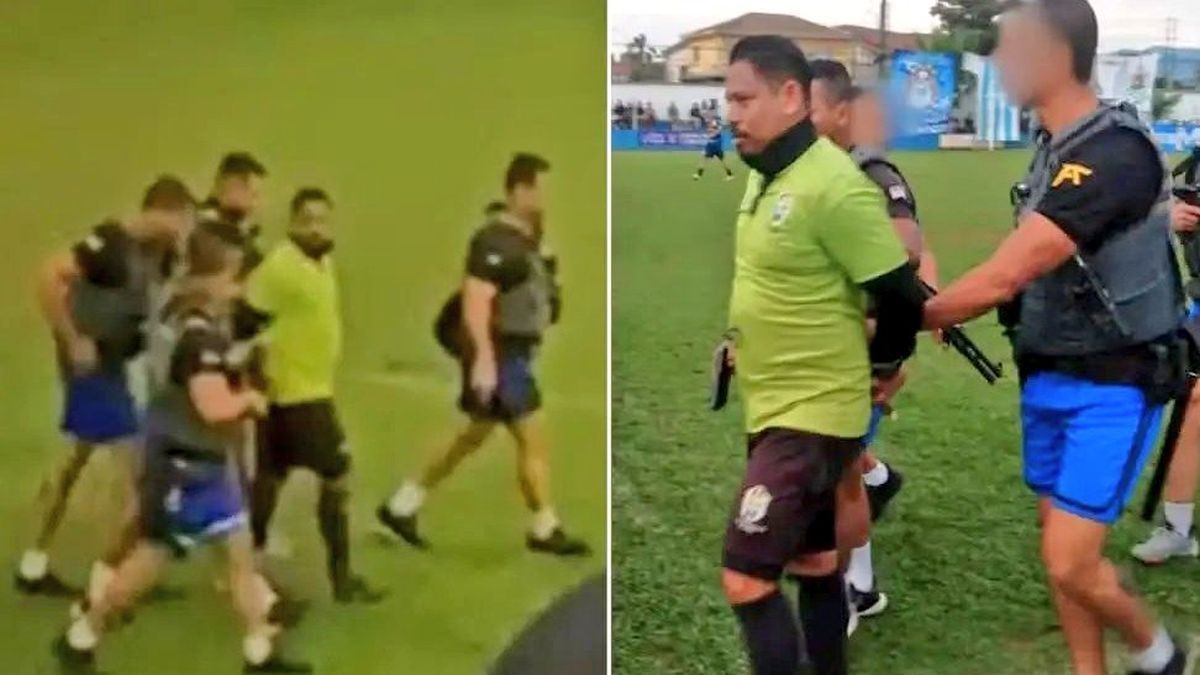 They arrested a referee during a football match in Brazil for ties with drug trafficking