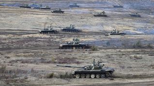 Ejercicios miliatres entre Rusia y Bielorrusia en los días previos a la invasión de Ucrania.