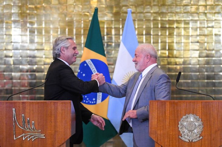 The presidents of Argentina and Brazil, Alberto Fernández and Lula da Silva.