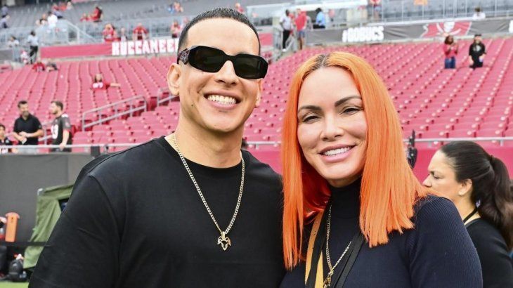 Daddy Yankee with his ex-wife Mireddys