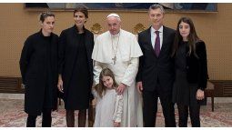Macri visitó al Papa Francisco junto a su familia en 2016.&nbsp;