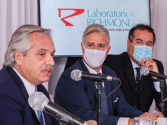 El laboratorio le informó al Presidente el plan de inversión por u$s80 millones.