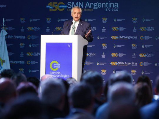 Alberto Fernández celebró el 150 aniversario del Servicio Meteorológico Nacional.