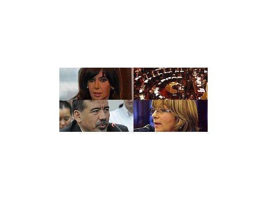 Cristina de Kirchner, el Congreso nacional, el juez Alfonso y la Procuradora Gils Carbó. La aplicación de la Ley de Medios derivó en un largo camino judicial.
